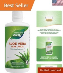 Versatile Unflavored Aloe Vera Juice with Polymax+ – 33.8 Fl Oz for Smoothies