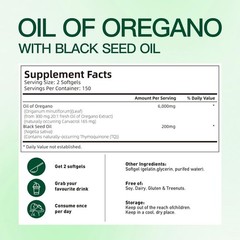VivoNu Oil of Oregano with Black Seed Oil, Balanced Oil of Oregano Capsules NEW