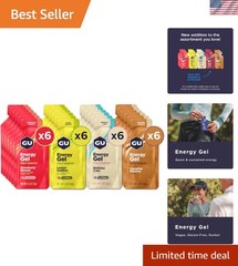 On-the-Go 24-Count Energy Gels – Assorted Flavors, Gluten-Free, Dairy-Free