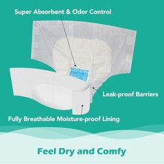 SUNKISS TrustPlus Adult Diapers with Maximum Absorbency, Unisex Disposable Inc