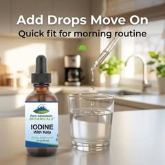 Liquid Iodine Drops 150 mcg – Iodine Supplement with Organic Kelp – 1300 Serving