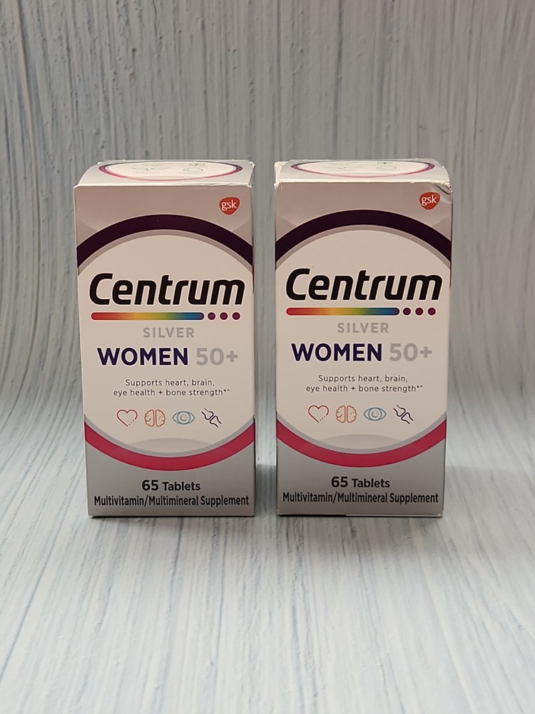 2× Centrum Silver Women 50+ MultiVitamin/Mineral Supplement, Exp: 05-2026.