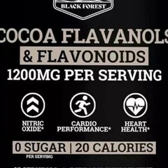 Black Forest High Flavanol Cocoa Powder and Flavonoids Supplements 1200mg 8.7oz