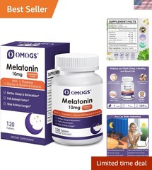 Strawberry Flavor Melatonin 10mg Fast Dissolve Tablets for Relaxation – 90 Count