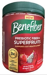 Benefiber Prebiotic Super Fruits Strawberry Dragon Fruit 8.8oz Exp Feb 2027