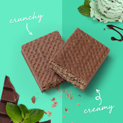 Power Crunch Original Protein Energy Bars, Chocolate Mint, 1.4 oz, 5 Count