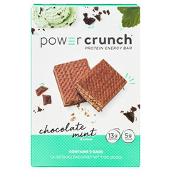 Power Crunch Original Protein Energy Bars, Chocolate Mint, 1.4 oz, 5 Count