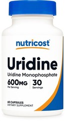 Nutricost Uridine Monophosphate 60 Capsules, 600 mg per Serving