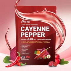 LUXRY Cayenne Pepper Softgels Supplement – 240 Capsules NEW FREE SHIP