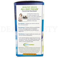 Applied Nutrition Healthy Brain All-Day Focus 50 Tablets Lot of 3
