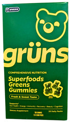 Gruns Adult Organic Superfood Greens Multivitamin Gummies 25 Count EXP 02/2027