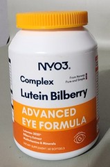 NYO3 Lutein 20mg and Zeaxanthin Supplements – 60 Softgels – Exp 12/2027