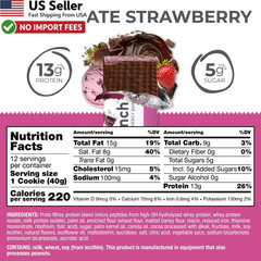 Power Crunch Protein Energy Bars Chocolate Strawberry 12 Count 16.9oz FROM USA