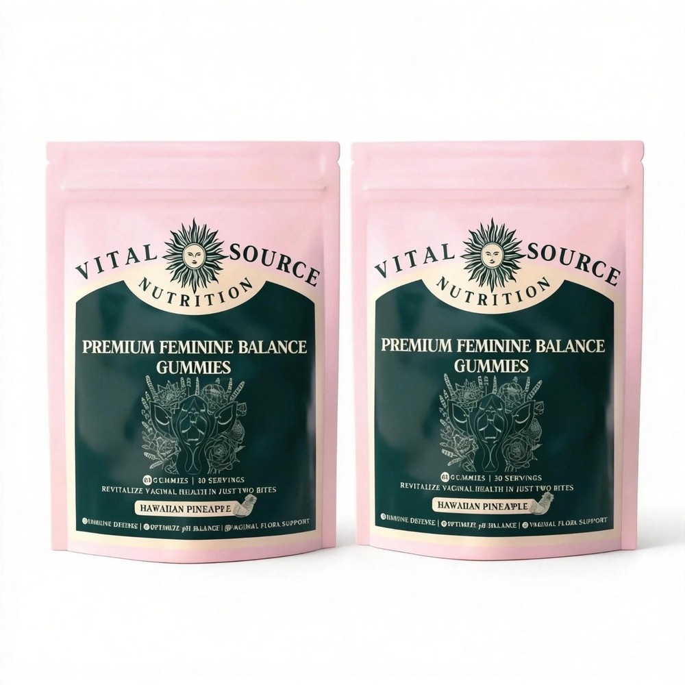 2 PACKS—NEW LUXRY Vital Source Nutrition Premium Feminine Balance Gummies 60