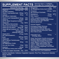 Multivitamin MultiMineral for Men, Daily Mens Vitamin Supplement: Non-GMO