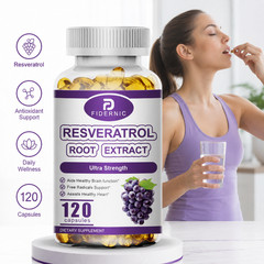 FIDERNIC Resveratrol Root Extract 120 Capsules Antioxidant Supplement