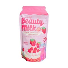 Dear Face Beauty Milk Japanese Collagen STRAWBERRY Drink, 10 Sachets X 18g