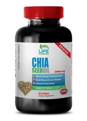 Chia Seeds Supplements – Chia Seed Oil 2000mg – Control Appetite Pills 1B