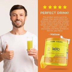 Keto Vitals Electrolyte Powder Pineapple Coconut Energy Drink