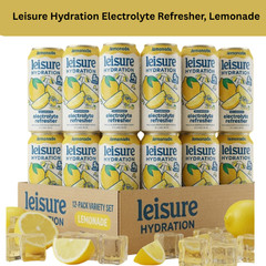 Leisure Hydration Electrolyte Refreshing Lemonade 16oz 12 pack Hydration Drink