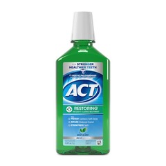ACT Restoring Zero Alcohol Fluoride 0.03 Fl Oz (Pack of 34), Green/Blue