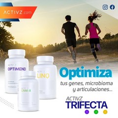 NEW ACTIVZ TRIFECTA 3 bottle set 1 LINQ + 1 GNMX + 1 OPTIMEND NEW LOGO
