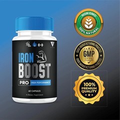 Iron Boost Pro High Performance Supplement, IronBoost ( 60 Capsules ) USA