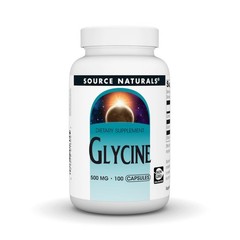 Source Naturals Glycine, Dietary Supplement – 500 mg – 100 Count (Pack of 1)