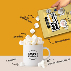 Know Brainer Very Vanilla Mini Honey Marshmallows – Gluten Free, Collagen-Infuse