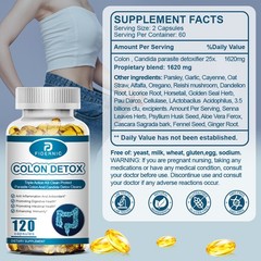 Parasite Candida X25 Colon Detox Cleanse Natural Herbal Supplement 120 Capsules