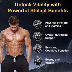 vitadrive Himalayan Shilajit Gummies for Men & Women, Gluten-Free, 60 Gummies