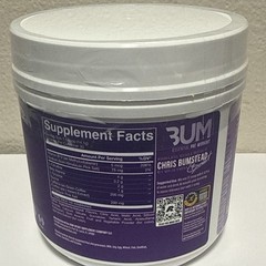 BUM Essentials Essential Pre-Workout Powder Grape 30 Servings 14.1 oz GMP