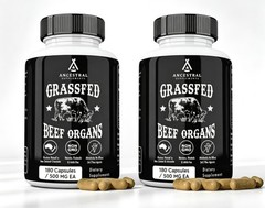 Ancestral Supplements 180 Capsules Grass Fed Beef Organ Supplement – Non-GMO new