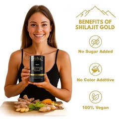 Pure Himalayan Shilajit Gold Gummies 3000mg With Ashwagandha Gokshura