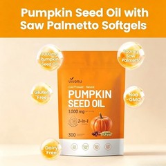 VivoNu NutriFlow Pumpkin Seed & Saw Palmetto, 300 Cold Pressed Softgels