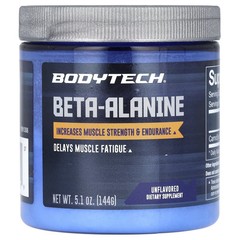2 X BodyTech, Beta-Alanine, Unflavored, 1,600 mg , 5.1 oz (144 g)-worldwide