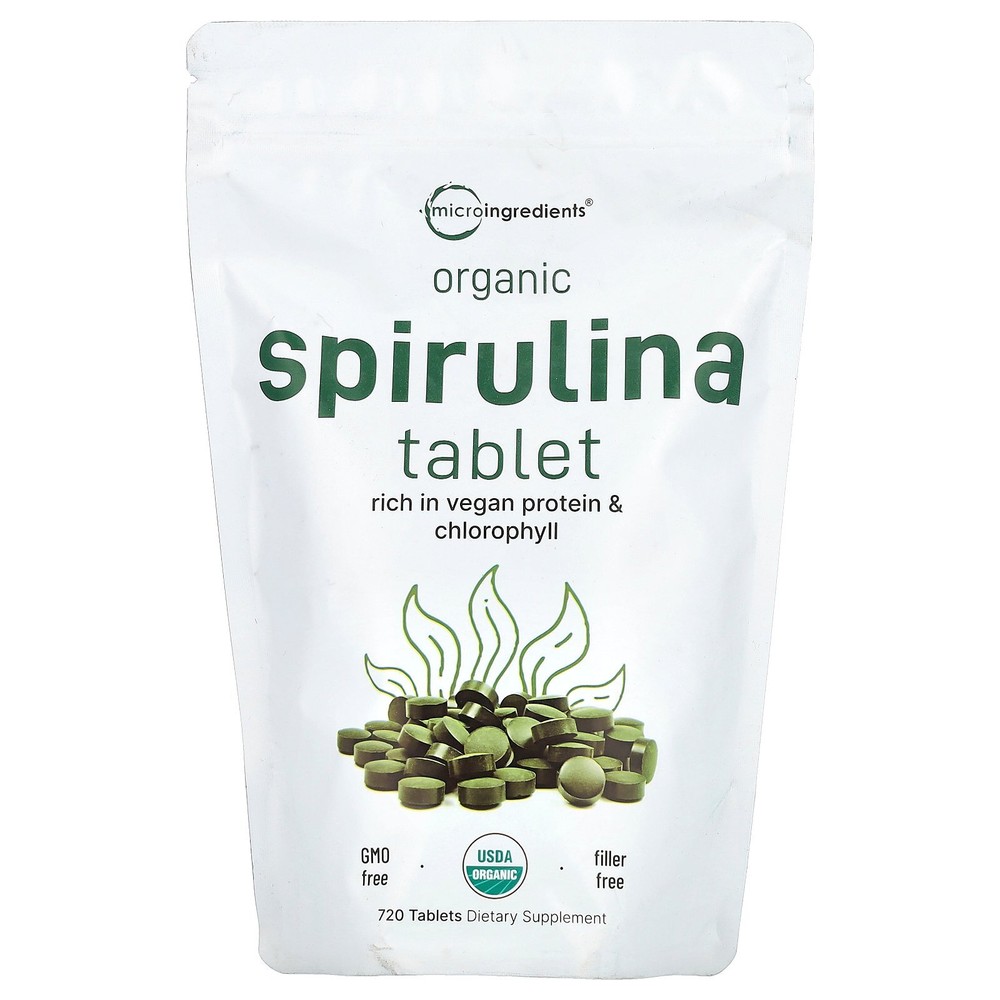 Organic Spirulina Tablet, 720 Tablets
