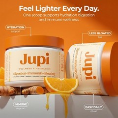 Jupi Hydration & Wellness Powder – Turmeric & Ginger shots, Vitamin C Supplement