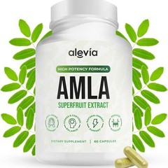 3x Alevia Organic Amla Capsules 1000mg Indian Gooseberry Antioxidant Supplement