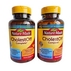 Nature Made CholestOff Complete Cholesterol Support 120 Softgels 02/26 Lot of 2
