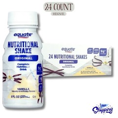 Equate Original Meal Replacement Nutritional Shakes, Vanilla, 8 Fl Oz, 24 Count