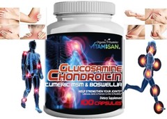 Glucosamine Chondroitin Turmeric & MSM 200 CAPSULES – Bones, Joint Support Pills