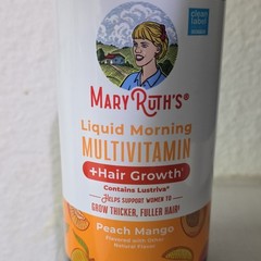 MaryRuth’s Liquid Morning Multivitamin + Hair Growth Peach Mango 22 fl oz