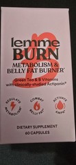 💯authentic Lemme Burn Metabolism and Belly Fat Burner Capsules For Adult -60ct