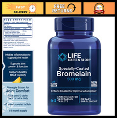 Bromelain Pineapple Extract 500mg – Joint Health & Comfort, Vegetarian, Gluten-F