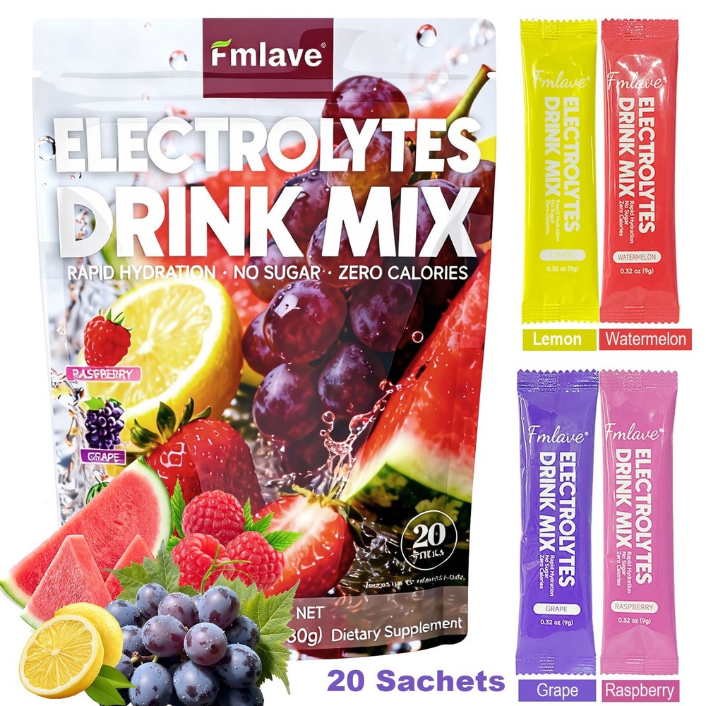 Electrolyte Hydration Packets – Best Electrolytes Drink Mix – Sugar Free Formula