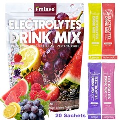 Electrolyte Hydration Packets – Best Electrolytes Drink Mix – Sugar Free Formula