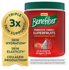 Benefiber Prebiotic Super Fruits Strawberry Dragon Fruit 8.8oz Exp 02/03/2027