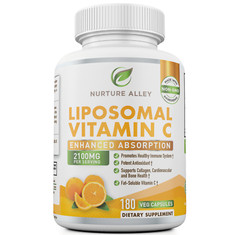 Nurture Alley Natural Organic Vegan Liposomal Vitamin C 2100mg High Absorption
