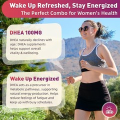 Natural DHEA 100mg Gummies – Hormone Balance & Stress Relief for Women, 60 Count